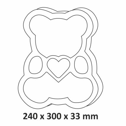 Lámpara LED infantil LED/2xAA azul oso