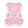 Lámpara LED infantil LED/2xAA oso rosa