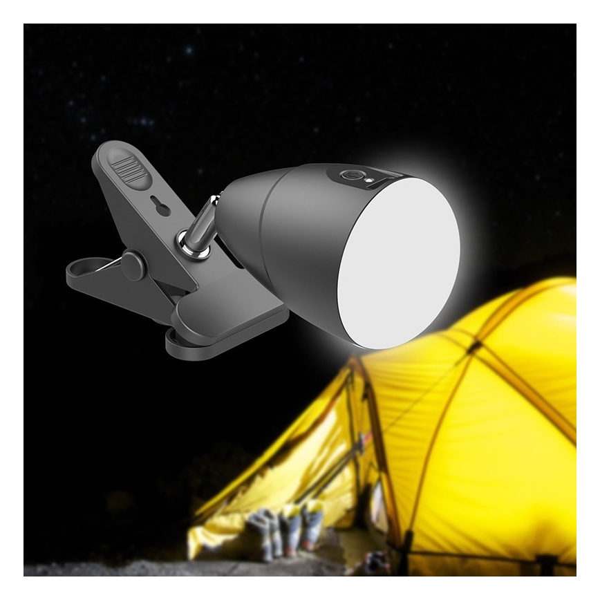Lámpara LED KLIP con carga USB LED/5W/5V 4000K