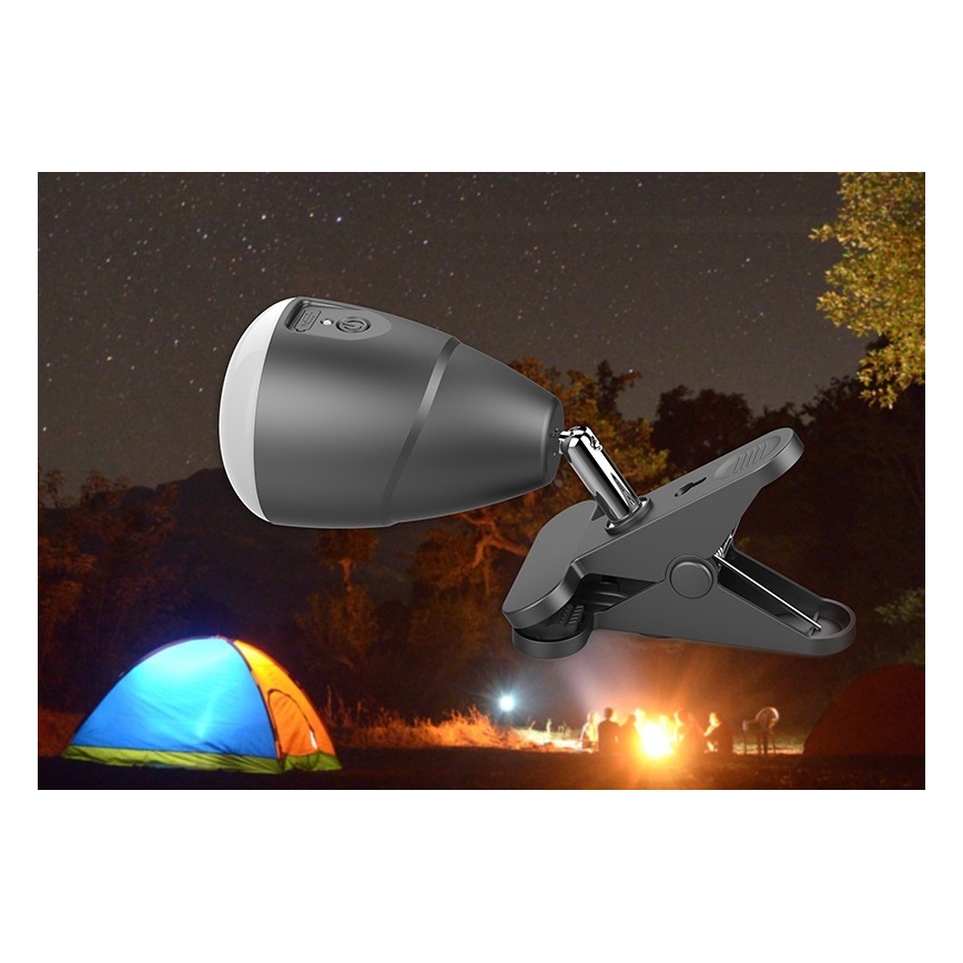 Lámpara LED KLIP con carga USB LED/5W/5V 4000K