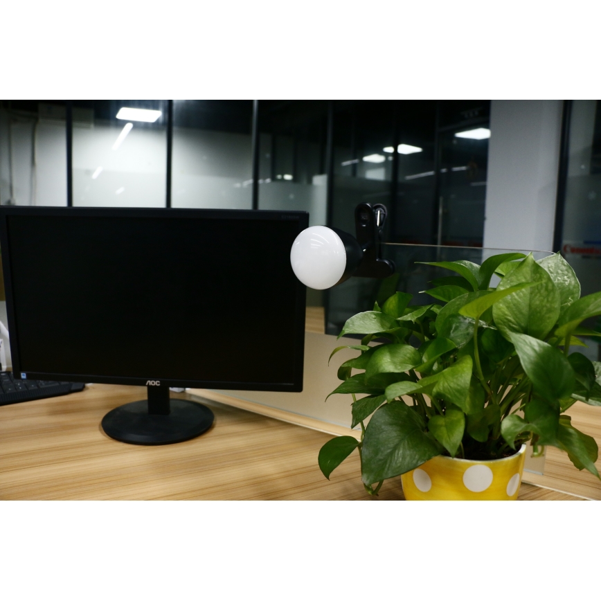 Lámpara LED KLIP con carga USB LED/5W/5V 4000K