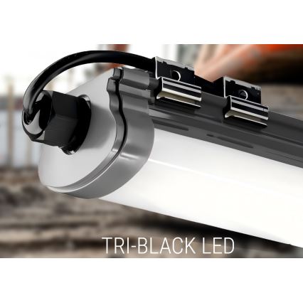 Lámpara LED para bajo mueble de cocina LED/60W/230V 6000K 120 cm IP65 negro
