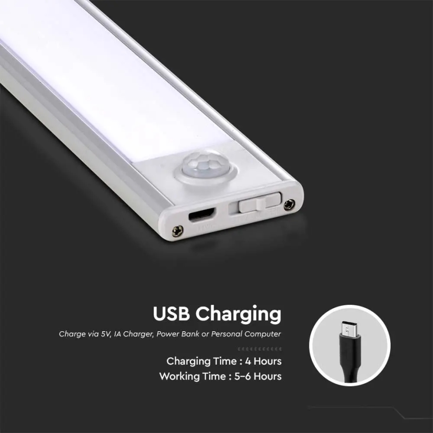 Lámpara LED para debajo de muebles de cocina con sensor LED/1,5W/5V 3000K 1500 mAh