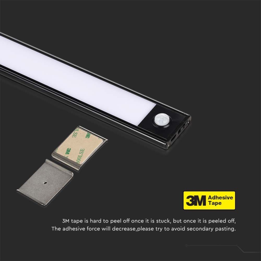 Lámpara LED debajo del gabinete con sensor LED/2,5W/5V 4000K 3000 mAh