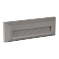 Lámpara LED para escaleras exterior LED/3W/230V IP65 3000K gris