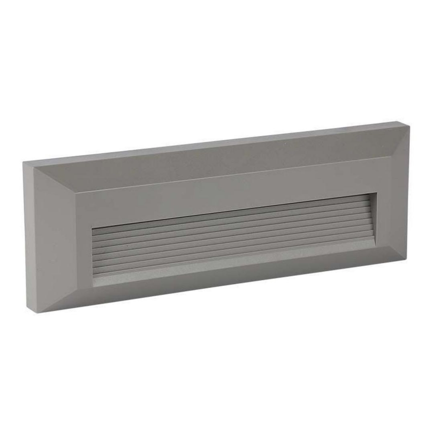 Lámpara LED para escaleras exterior LED/3W/230V IP65 3000K gris