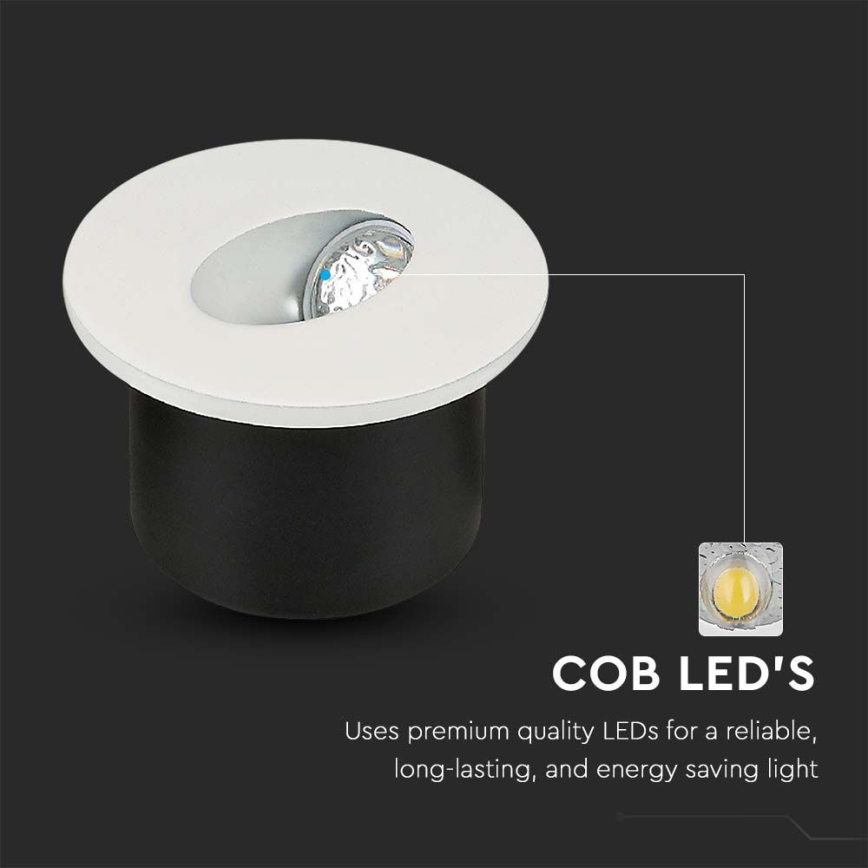 Lámpara LED para escaleras LED/3W/230V 3000K blanco