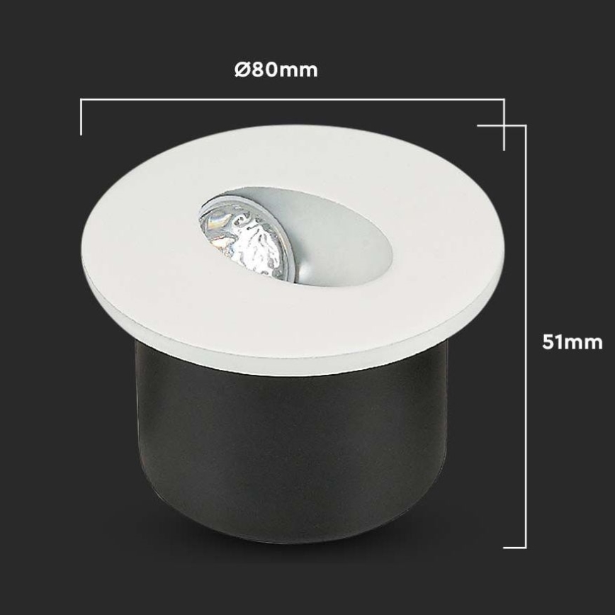 Lámpara LED para escaleras LED/3W/230V 3000K blanco