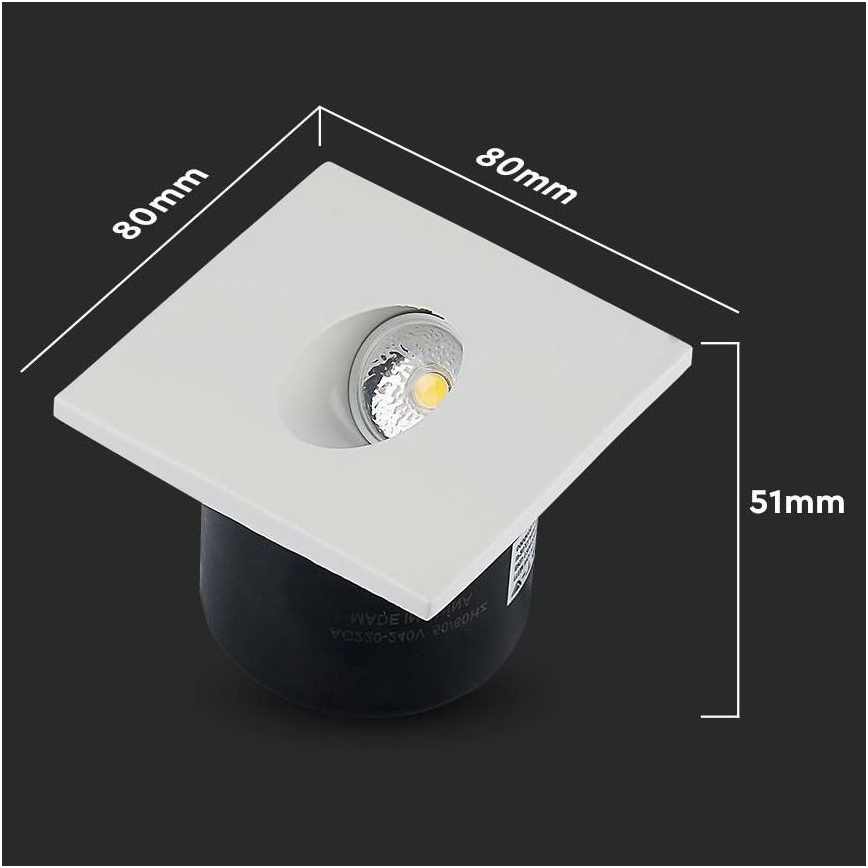 Lámpara LED para escaleras LED/3W/230V 3000K blanco
