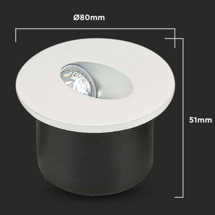 Lámpara LED para escaleras LED/3W/230V 4000K blanco