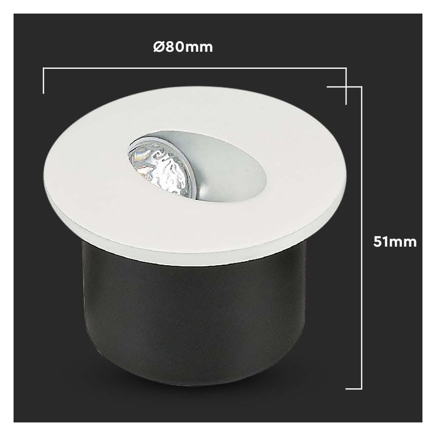 Lámpara LED para escaleras LED/3W/230V 4000K blanco