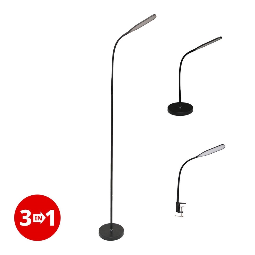 Lámpara LED regulable 3en1 LED/10W/230V 3000/4000/6000K CRI 90 negro