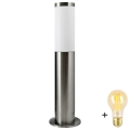 Lámpara LED regulable de exterior LIVIA 1xE27/6W/230V 2700-6500K Wi-Fi 45 cm IP44 plateada