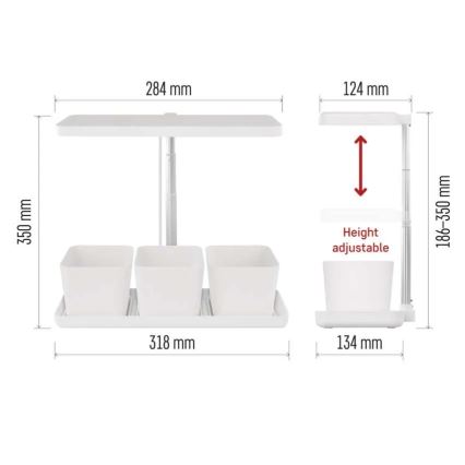 Lámpara LED regulable de interior para cultivo de plantas GROW LED/7W/5V