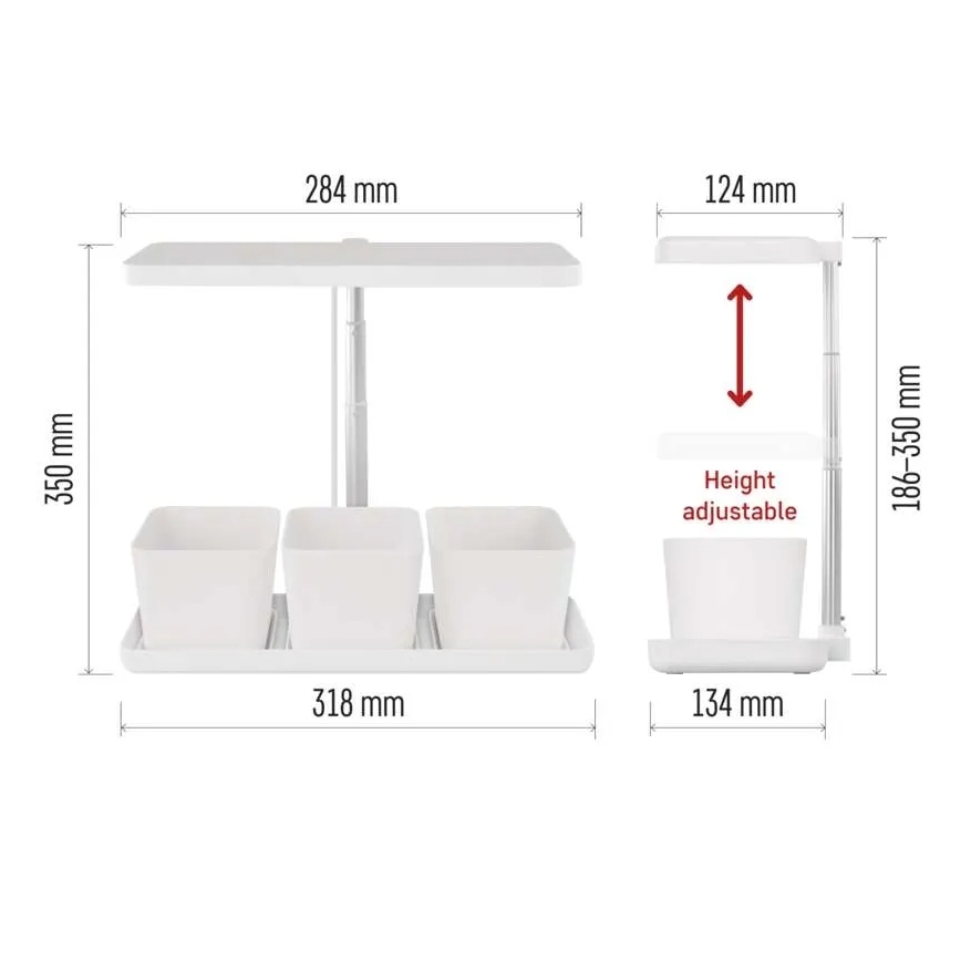 Lámpara LED regulable de interior para cultivo de plantas GROW LED/7W/5V