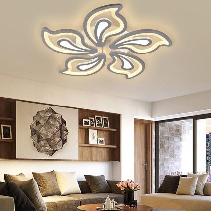 Lámpara de techo LED regulable LED/125W/230V 3000-6500K con mando a distancia