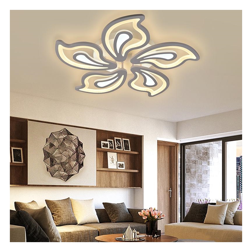 Lámpara de techo LED regulable LED/125W/230V 3000-6500K con mando a distancia