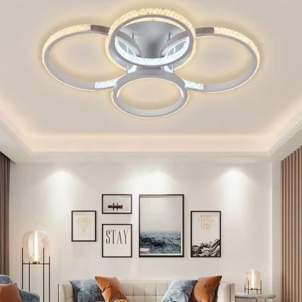 Lámpara de techo LED regulable LED/80W/230V 3000-6500K + mando a distancia