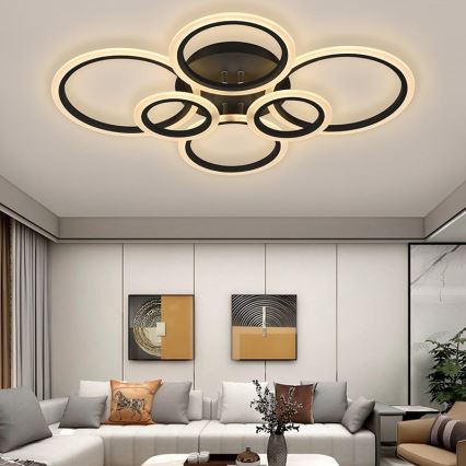Lámpara de techo LED regulable LED/85W/230V 3000-6500K + mando a distancia