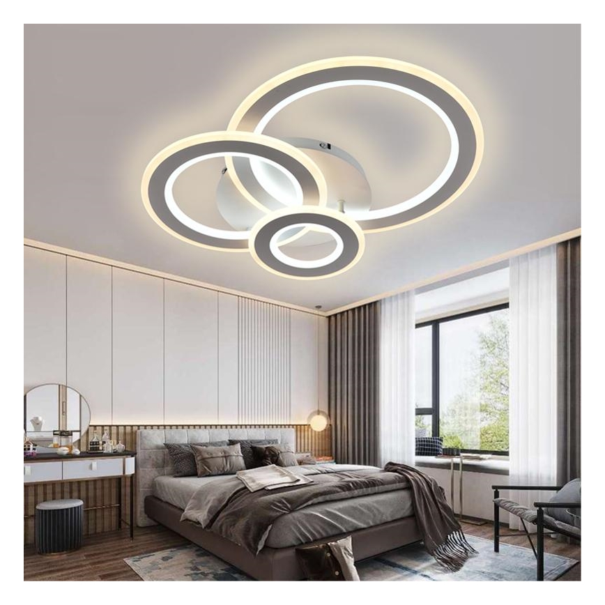 Lámpara de techo LED regulable LED/90W/230V 3000-6500K con mando a distancia