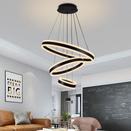 Lámpara colgante LED regulable con cable LED/165W/230V 3000-6500K Ø 60 cm + mando a distancia