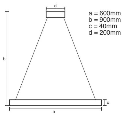 Lámpara colgante LED regulable con cable LED/42W/230V 3000-6500K Ø 60 cm + mando a distancia