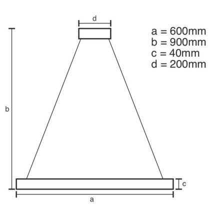 Lámpara colgante LED regulable con cable LED/42W/230V 3000-6500K Ø 60 cm + mando a distancia