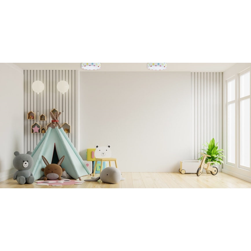 Plafón LED regulable SMART GALAXY KIDS LED/24W/230V 3000-6500K lunares multicolor + mando a distancia