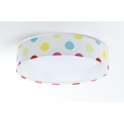 Plafón LED regulable SMART GALAXY KIDS LED/24W/230V 3000-6500K lunares multicolor + mando a distancia