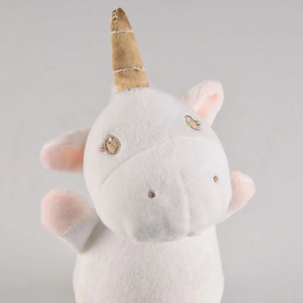 Lámpara LED RGB infantil de noche con melodía 3xAAA/5V unicornio