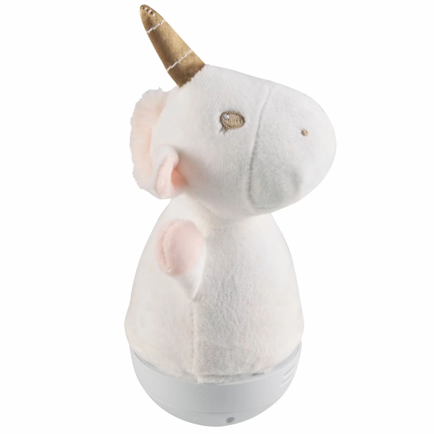 Lámpara LED RGB infantil de noche con melodía 3xAAA/5V unicornio