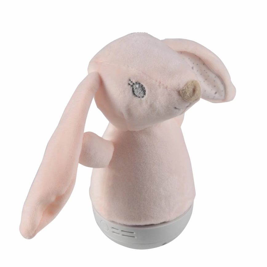 Lámpara LED RGB infantil nocturna con melodía 3xAAA/5V conejo