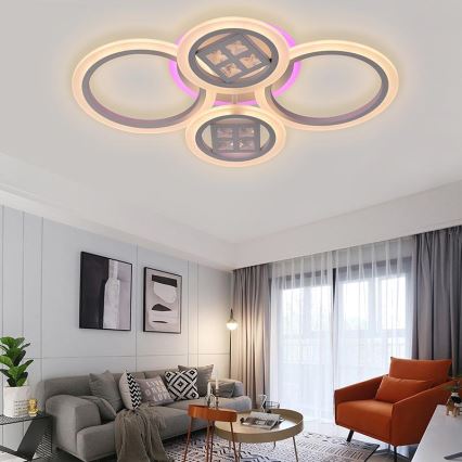 Lámpara de techo LED RGB regulable LED/50W/230V 3000-6500K + mando a distancia