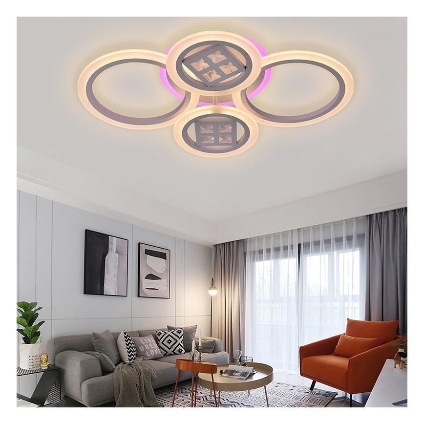 Lámpara de techo LED RGB regulable LED/50W/230V 3000-6500K + mando a distancia