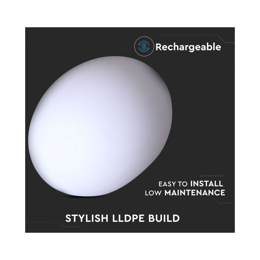 Lámpara LED RGB regulable para exterior LED/1W/5V 1000 mAh 20cm IP67 + mando a distancia