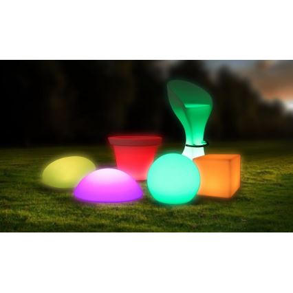 Lámpara LED RGB regulable para exterior LED/1W/5V 1000 mAh 20cm IP67 + mando a distancia