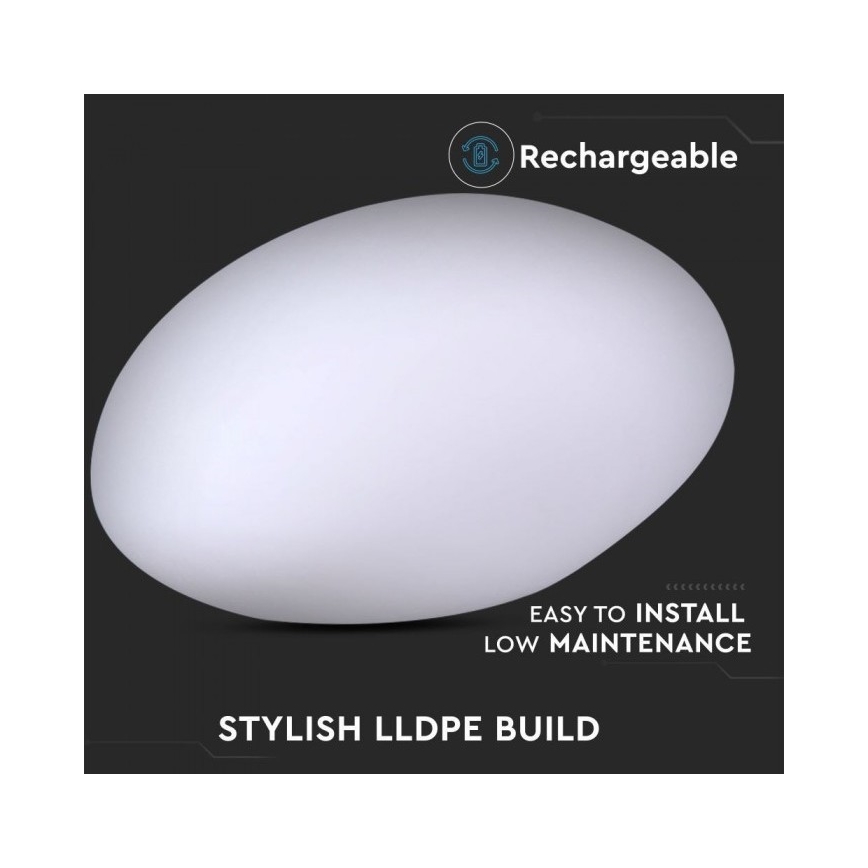 Lámpara LED RGB regulable para exterior LED/1W/5V 28cm IP67 1000 mAh + mando a distancia