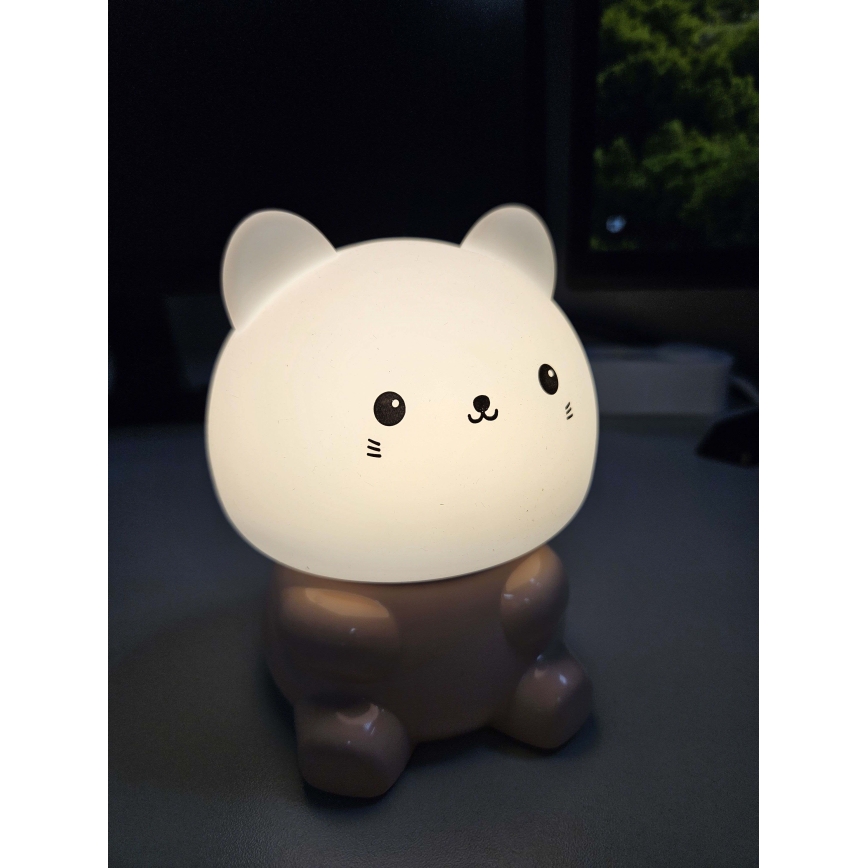 Lámpara táctil LED RGBW para niños LED/1W/5V USB 1200 mAh gato