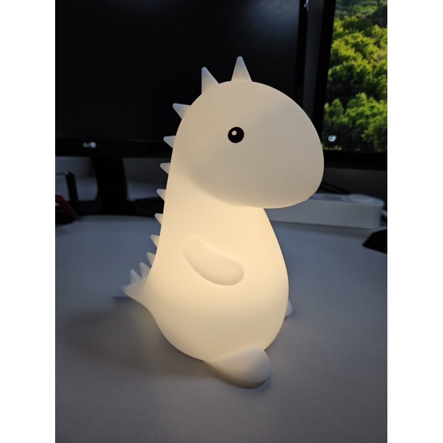 Lámpara táctil LED RGBW para niños LED/1W/5V USB 1200 mAh dinosaurio