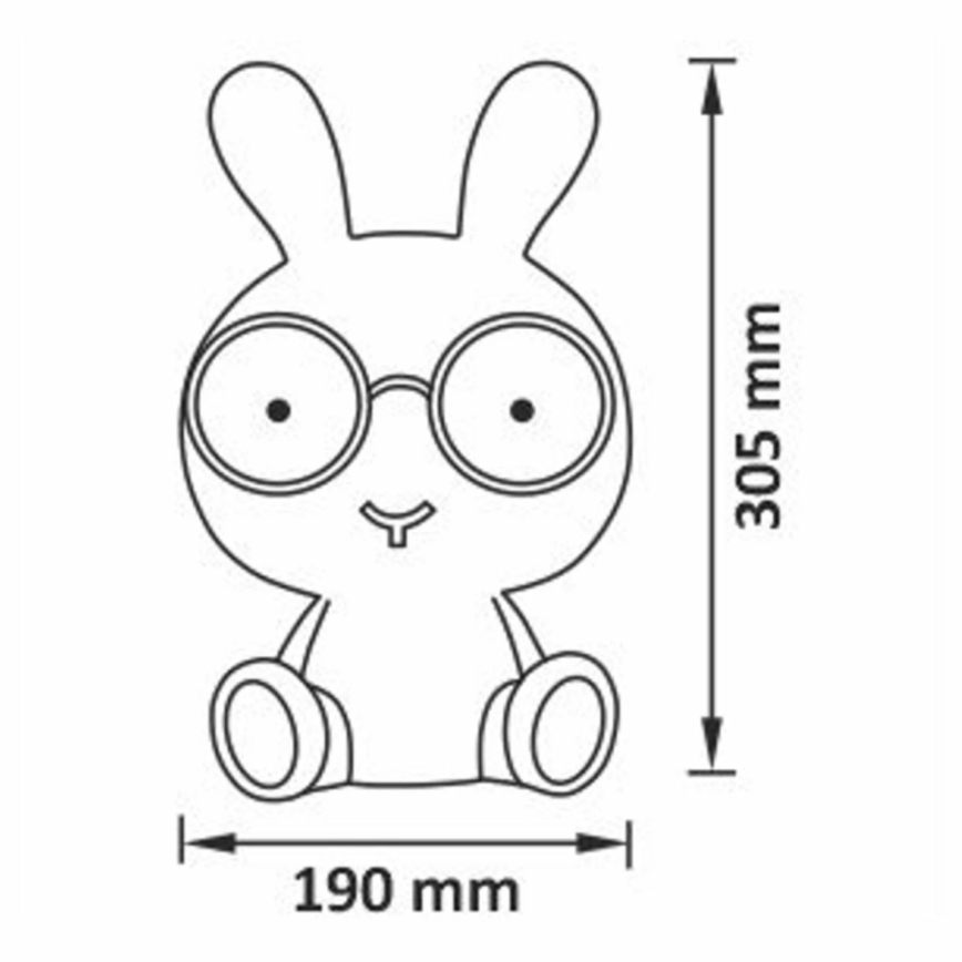 Lámpara LED RGBW regulable de noche para niños LED/2,5W/230V conejo blanco