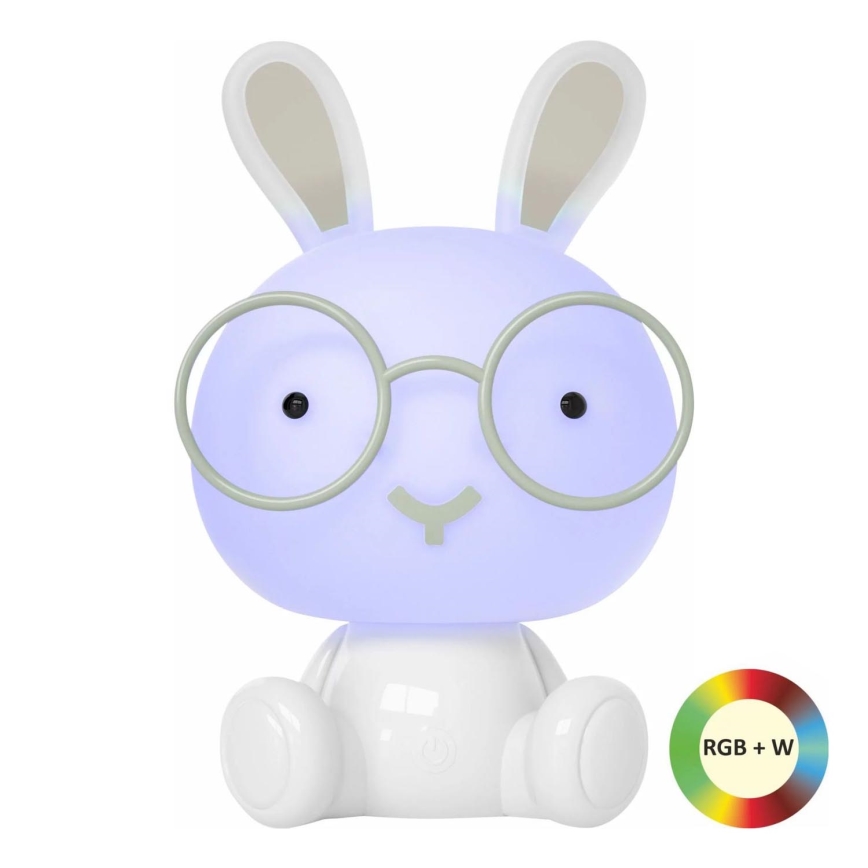 Lámpara LED RGBW regulable de noche para niños LED/2,5W/230V conejo blanco