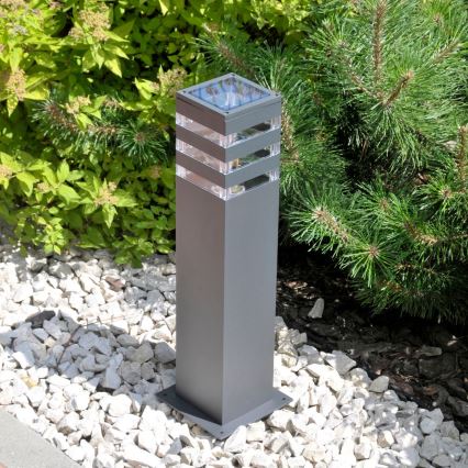 Lámpara exterior LED RGBW regulable TEKSAS 1xE27/12W/230V 2700-6500K Wi-Fi 44 cm IP44 antracita