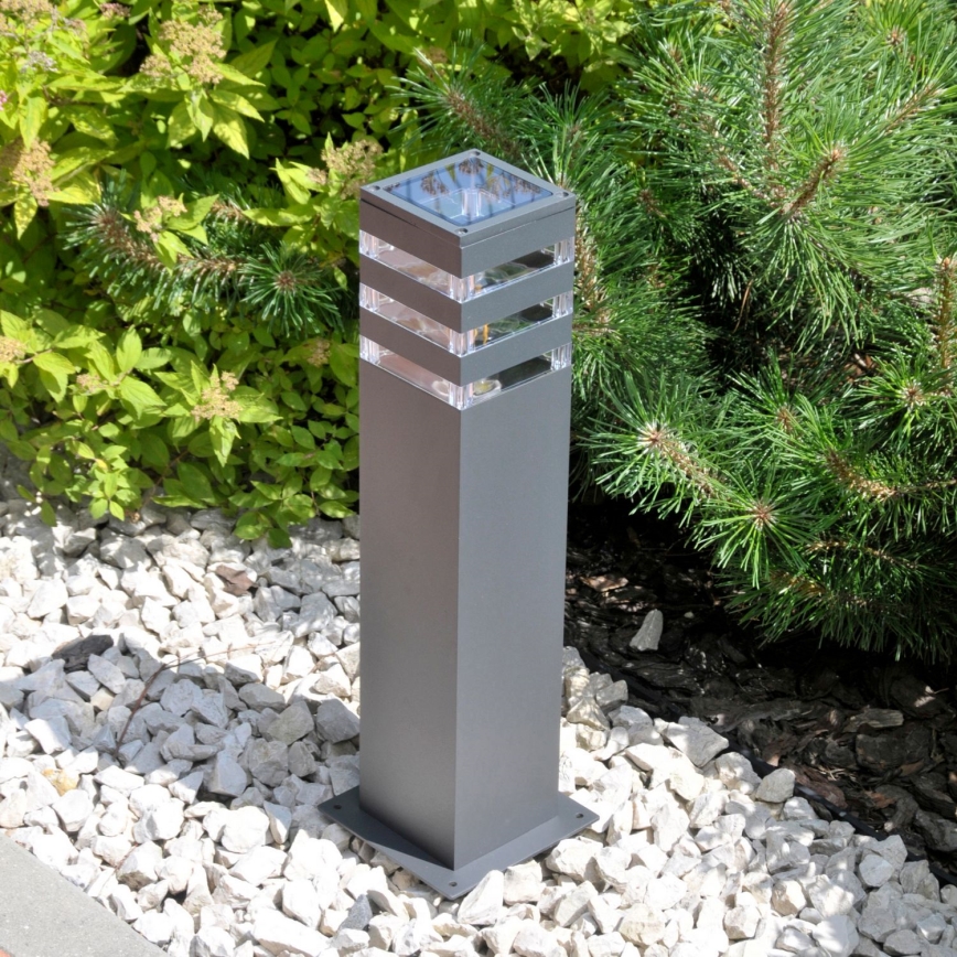 Lámpara exterior LED RGBW regulable TEKSAS 1xE27/12W/230V 2700-6500K Wi-Fi 44 cm IP44 antracita