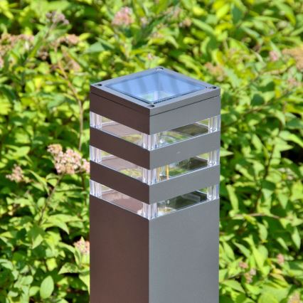 Lámpara exterior LED RGBW regulable TEKSAS 1xE27/12W/230V 2700-6500K Wi-Fi 44 cm IP44 antracita