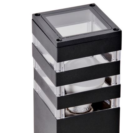 Lámpara exterior LED RGBW regulable TEKSAS 1xE27/12W/230V 2700-6500K Wi-Fi 44 cm IP44 antracita
