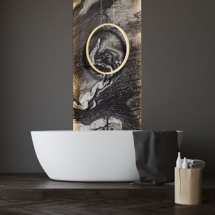Lámpara LED colgante SATURNO LED/28W/230V Ø 50 cm IP44 dorado