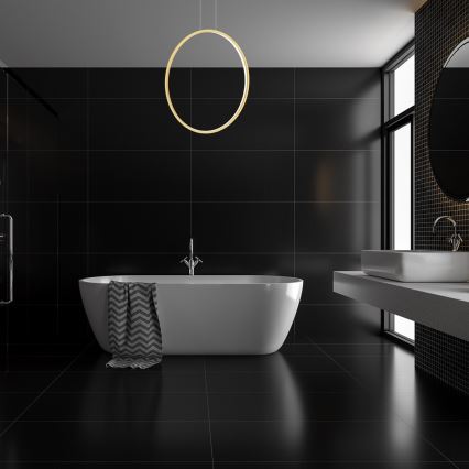 Lámpara LED colgante SATURNO LED/46W/230V Ø 80 cm IP44 dorado
