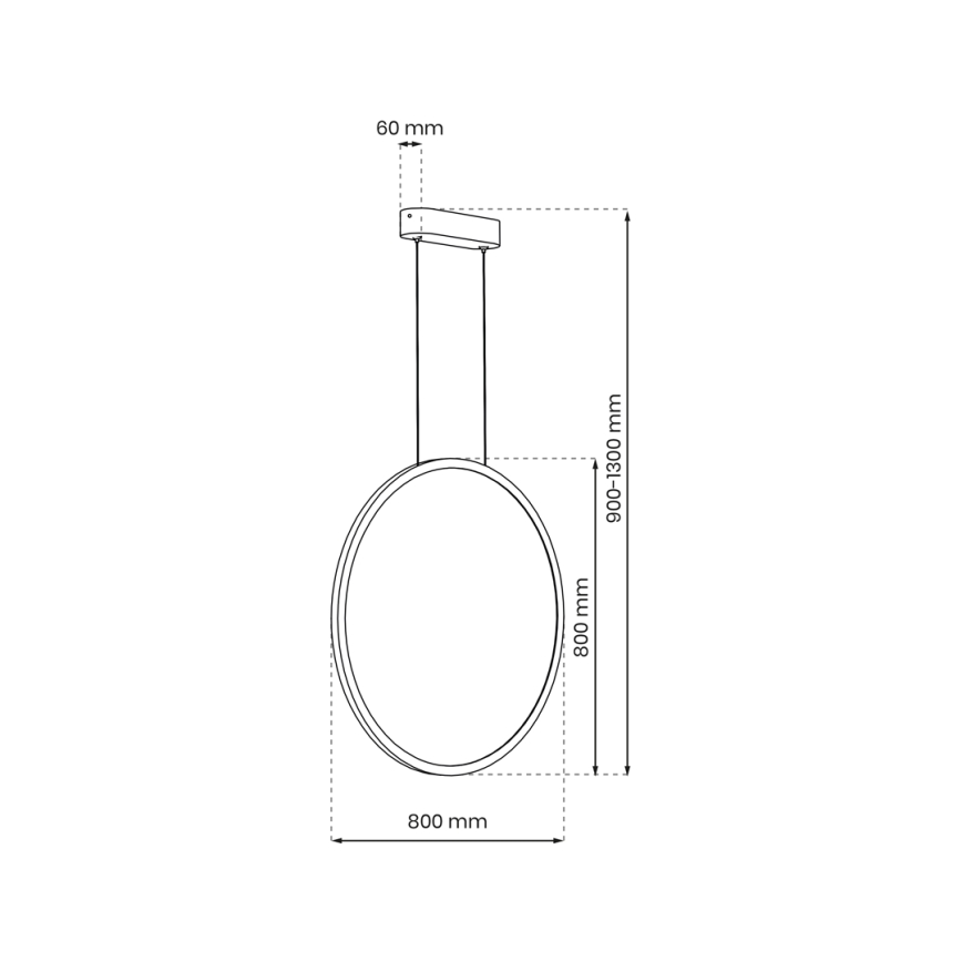 Lámpara LED colgante SATURNO LED/46W/230V Ø 80 cm IP44 dorado