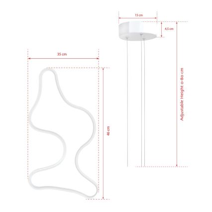 Lámpara LED suspendida ARTISAN LED/36W/230V 4000K blanca