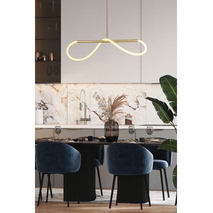 Lámpara LED suspendida SUPREME LED/22W/230V 100 cm dorada